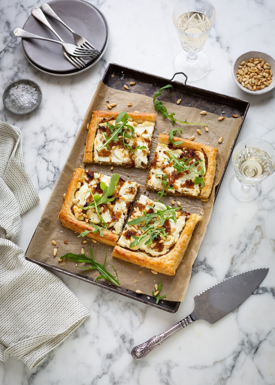 Recipe: Caramelised onion tart with whipped ricotta and goats’ cheese ...